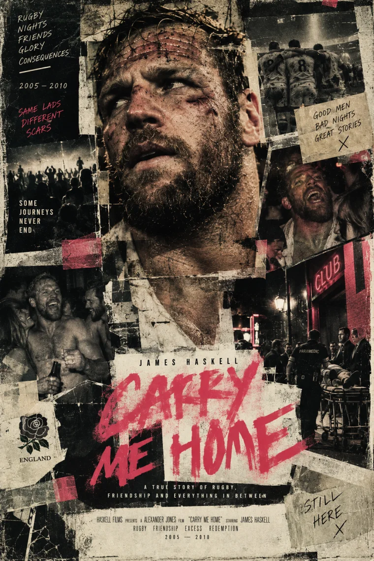 Carry Me Home collage poster concept, not a confirmed film production